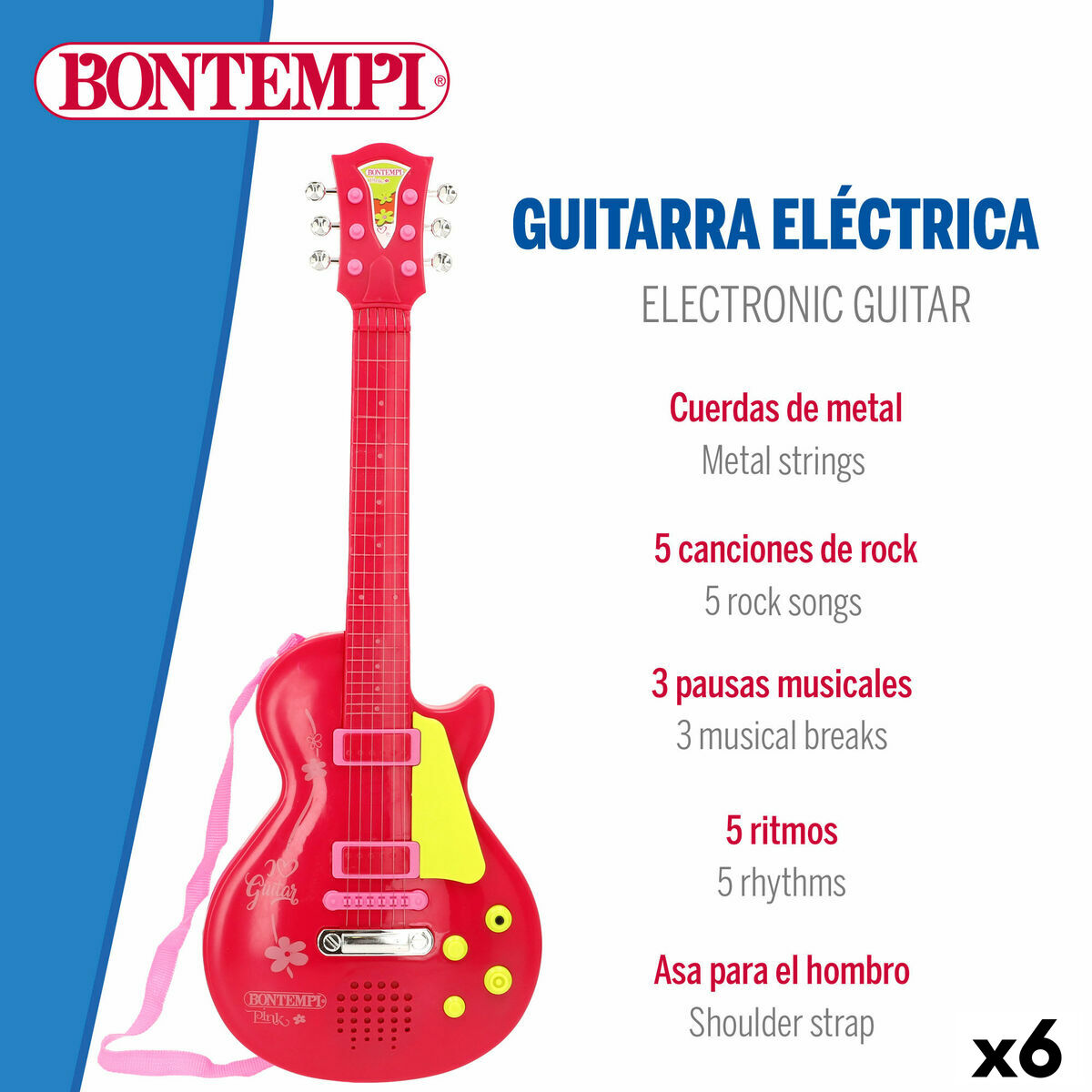 Baby Guitar Bontempi 20 x 56 x 4 cm (6 Units)