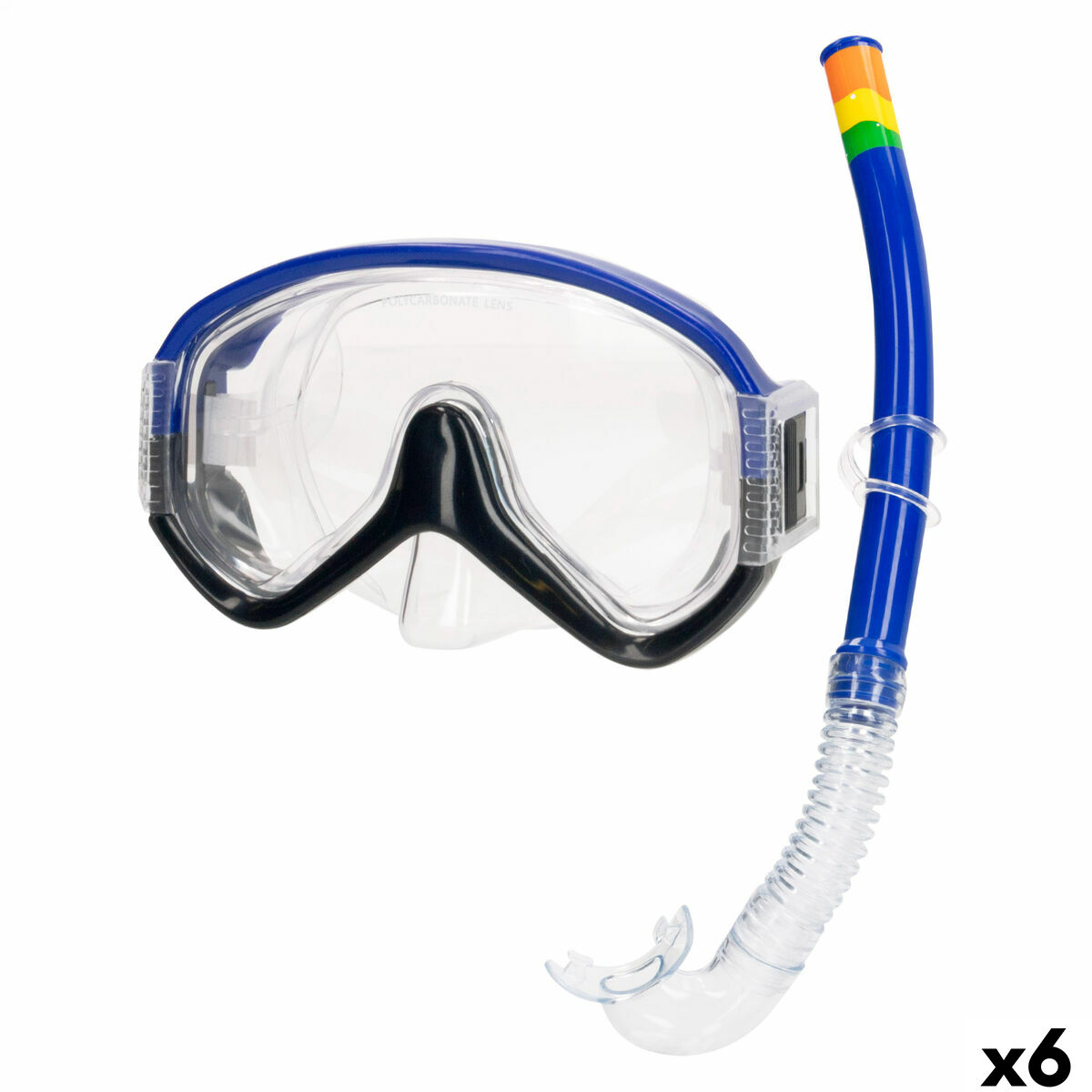 Snorkel Goggles and Tube AquaSport Blue (6 Units) Snorkel Goggles and Tube AquaSport Blue (6 Units)