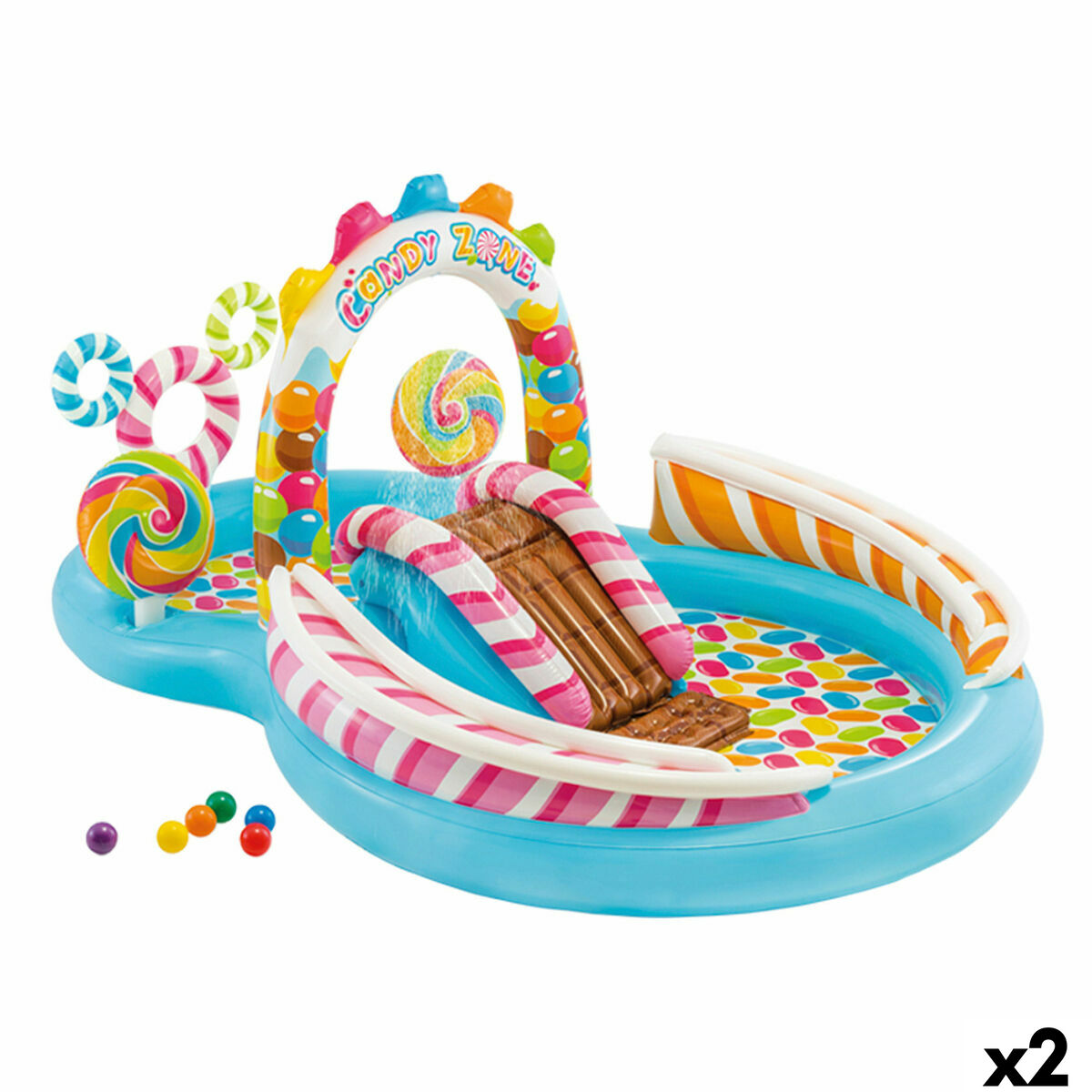 Inflatable Paddling Pool for Children Intex 295 x 130 x 191 cm (2 Units)