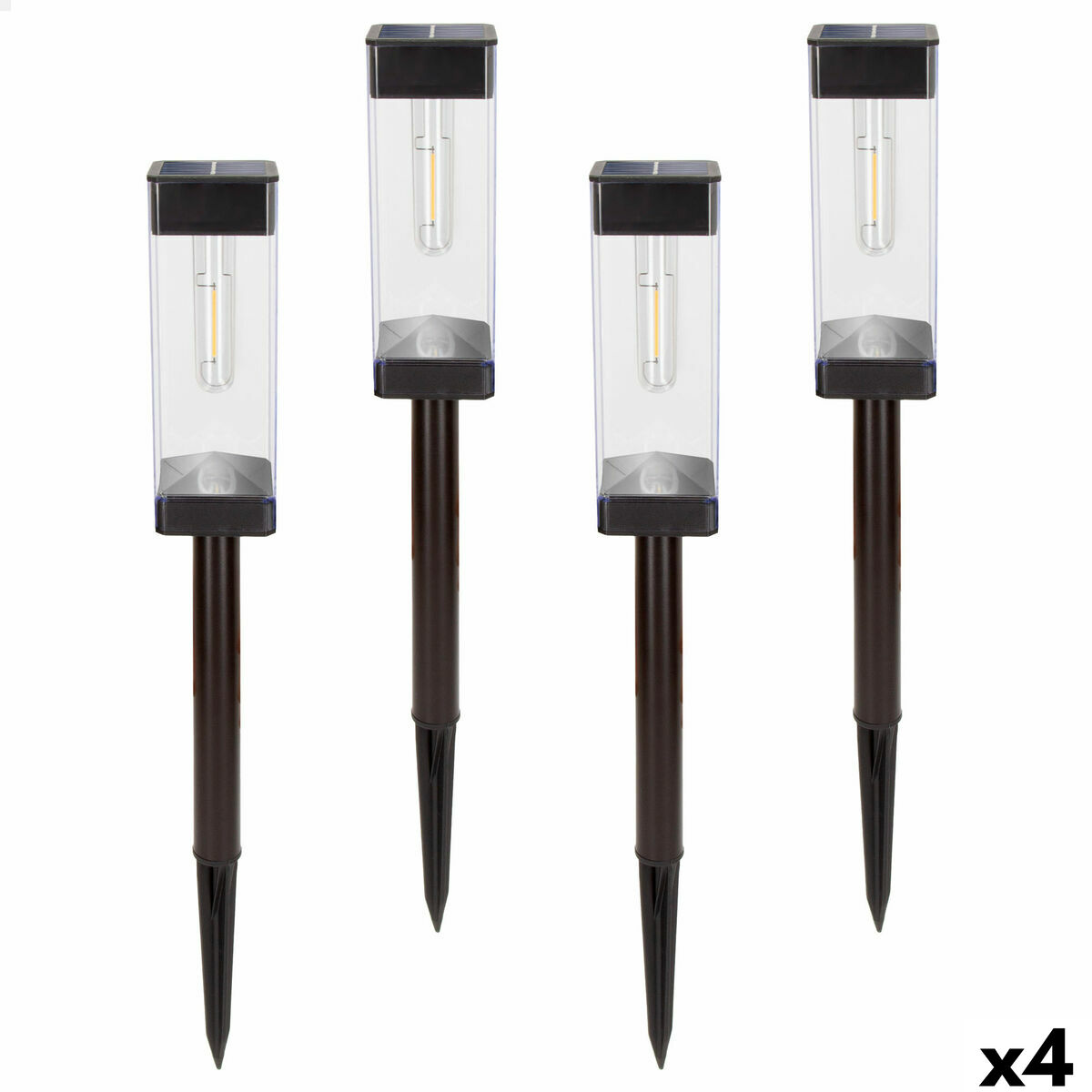 Solar lamp Aktive 6 x 55 x 6 cm (4 Units) Solar lamp Aktive 6 x 55 x 6 cm (4 Units)