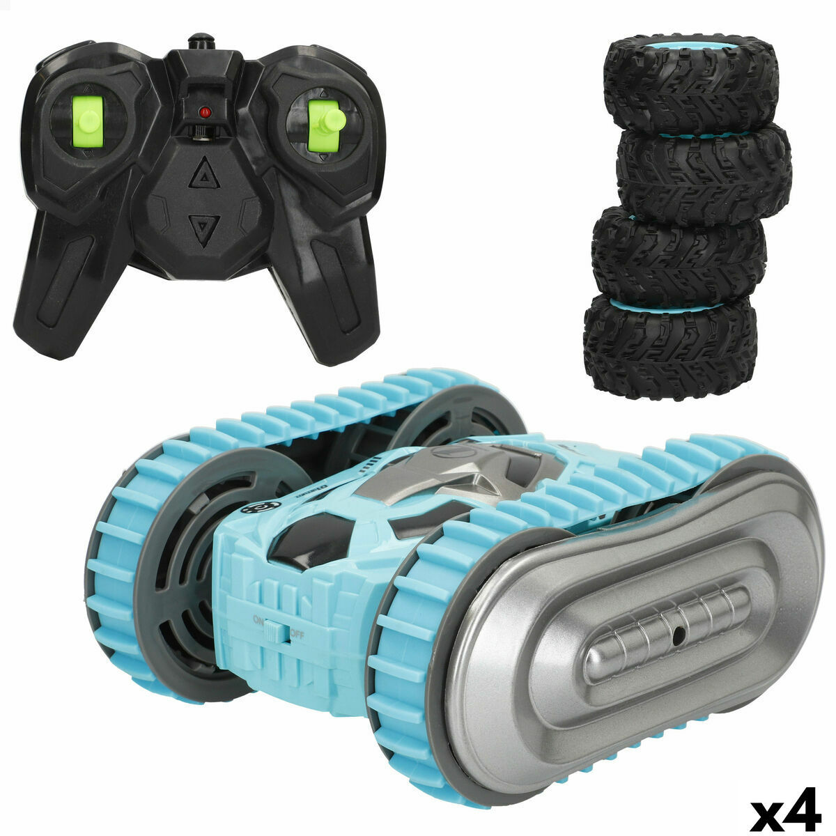 Remote-Controlled Car 15 x 7 x 14 cm (4 Units) Remote-Controlled Car 15 x 7 x 14 cm (4 Units)