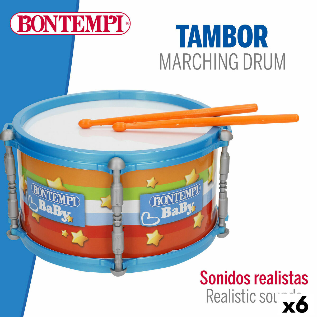 Drum Bontempi 24 x 13 x 24 cm (6 Units)
