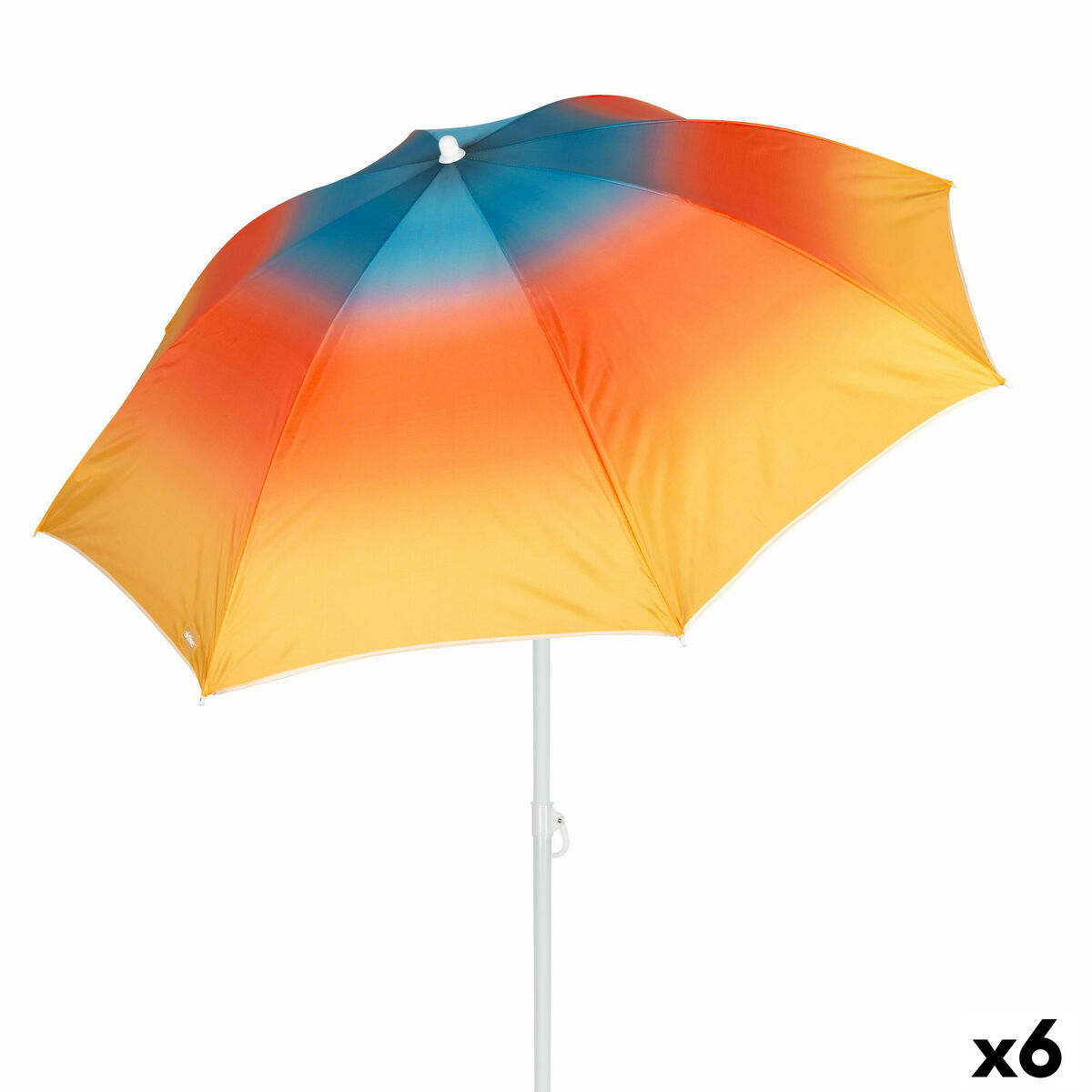 Beach parasol Aktive Multicolour 180 x 195 x 180 cm (6 Units) Beach parasol Aktive Multicolour 180 x 195 x 180 cm (6 Units)