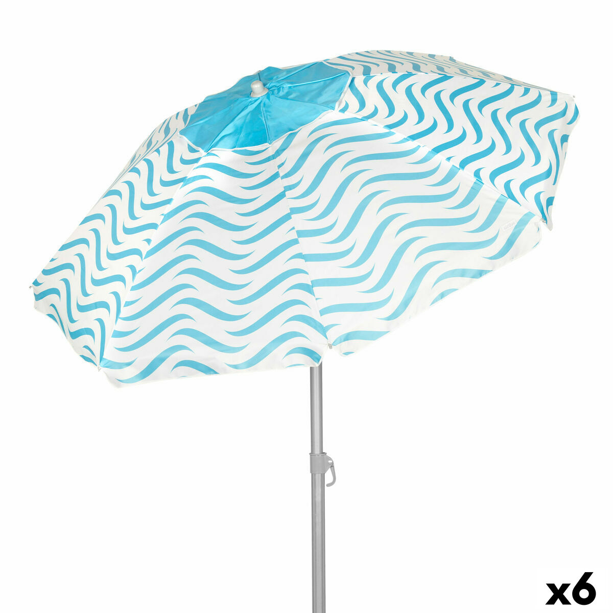 Beach parasol Aktive Blue  200 cm 200 x 190 x 200 cm (6 Units)