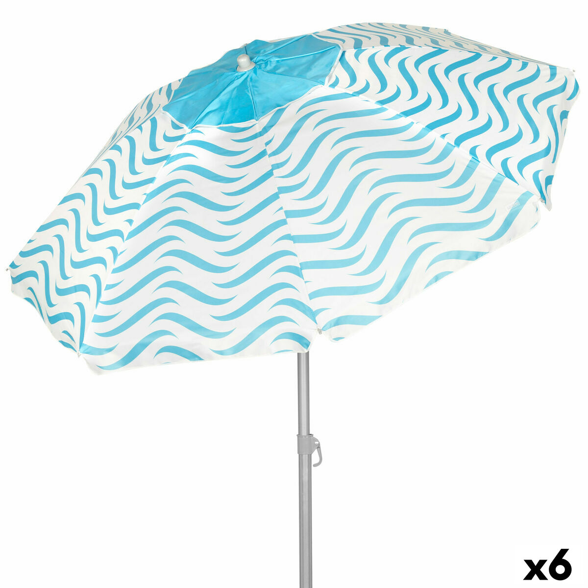 Beach parasol Aktive Blue  220 cm 220 x 200 x 220 cm (6 Units) Beach parasol Aktive Blue  220 cm 220 x 200 x 220 cm (6 Units)