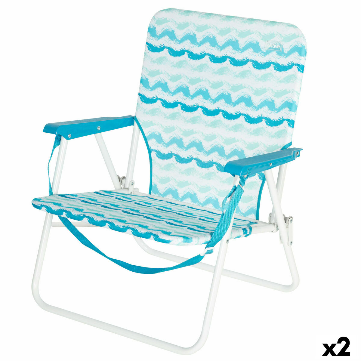 Beach Chair Aktive 45 x 70 x 40 cm (2 Units) Beach Chair Aktive 45 x 70 x 40 cm (2 Units)