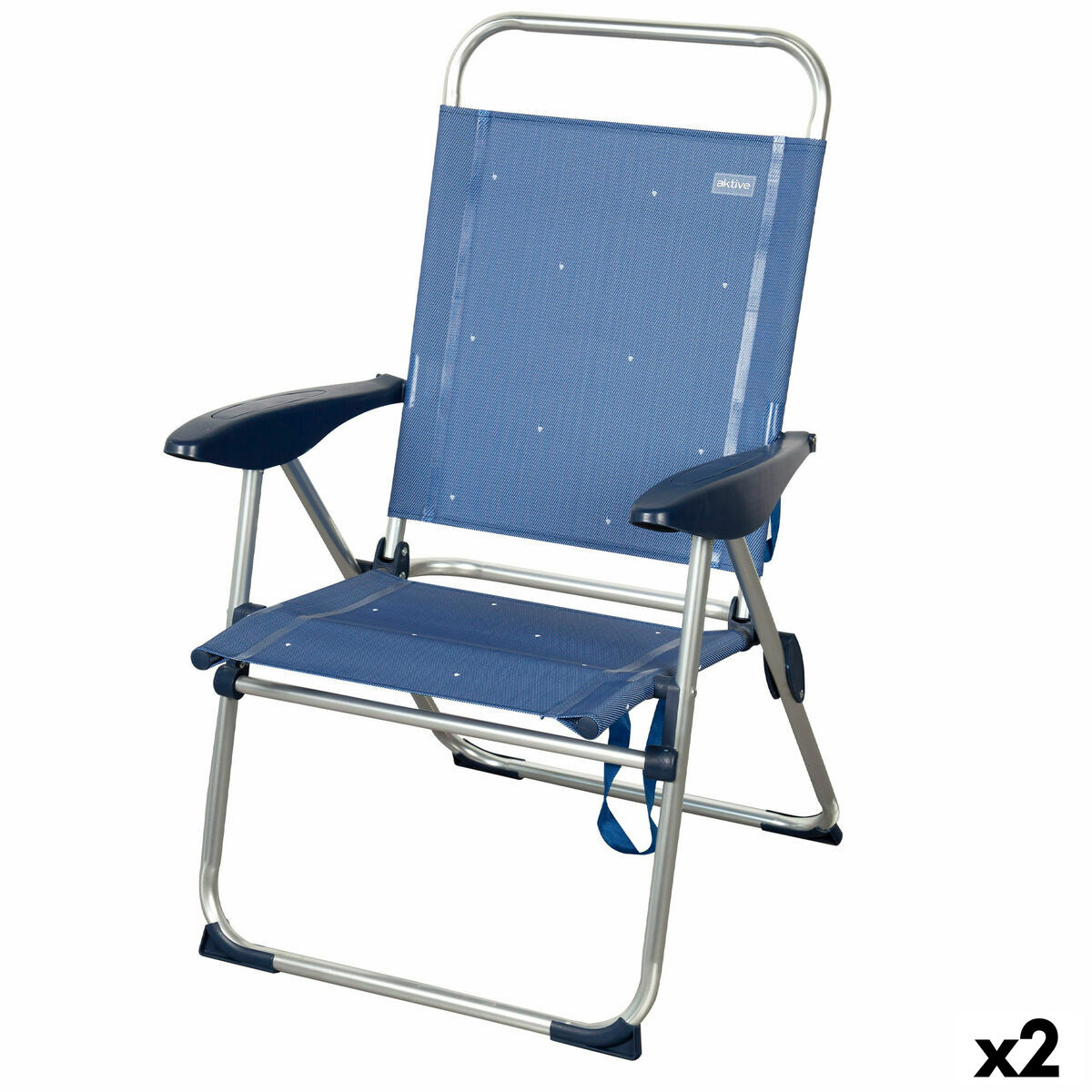 Beach Chair Aktive 48 x 100 x 60 cm (2 Units) Beach Chair Aktive 48 x 100 x 60 cm (2 Units)