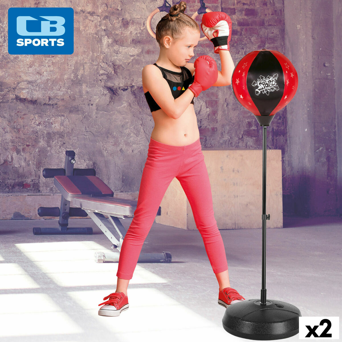 Children’s Inflatable Boxing Punchbag with Stand Colorbaby