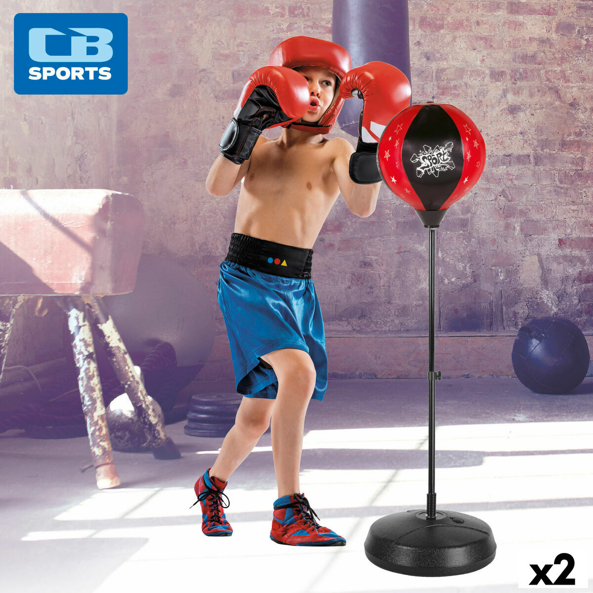 Children’s Inflatable Boxing Punchbag with Stand Colorbaby