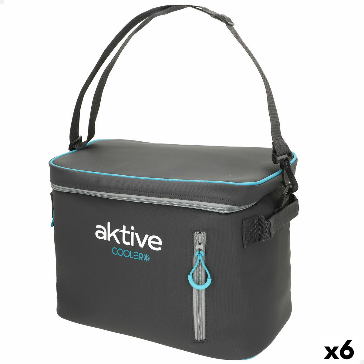 Portable Fridge Aktive 18 L 34 x 26 x 21 cm Black (6 Units)