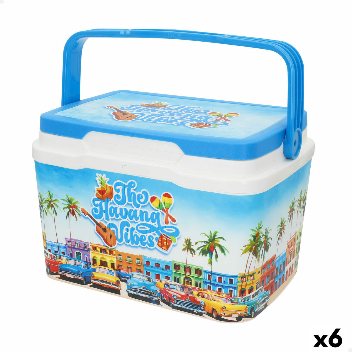 Portable Rigid Cooler Aktive 5 L 28 x 19 x 21 cm Blue (6 Units) Portable Rigid Cooler Aktive 5 L 28 x 19 x 21 cm Blue (6 Units)