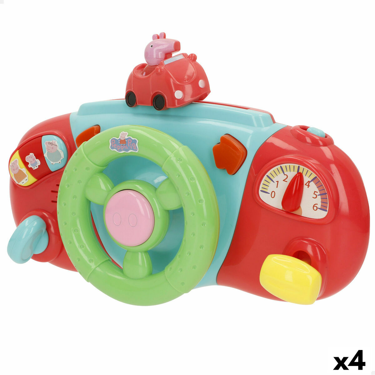 Steering Wheel for Pushchair Peppa Pig 26 x 17 x 7 cm (4 Units)