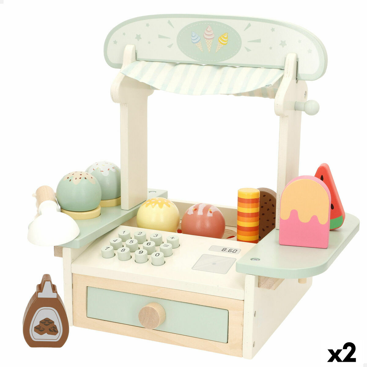 Toy ice cream shop Woomax 11 Pieces (2 Units)