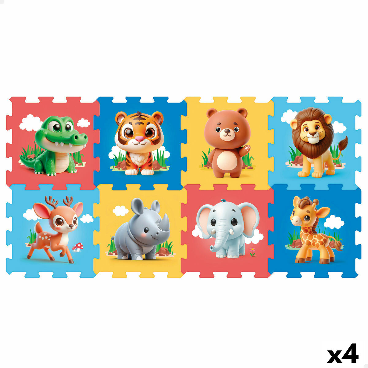 Puzzle Carpet Colorbaby Plastic EVA 114 x 58 cm 8 Pieces (4 Units)