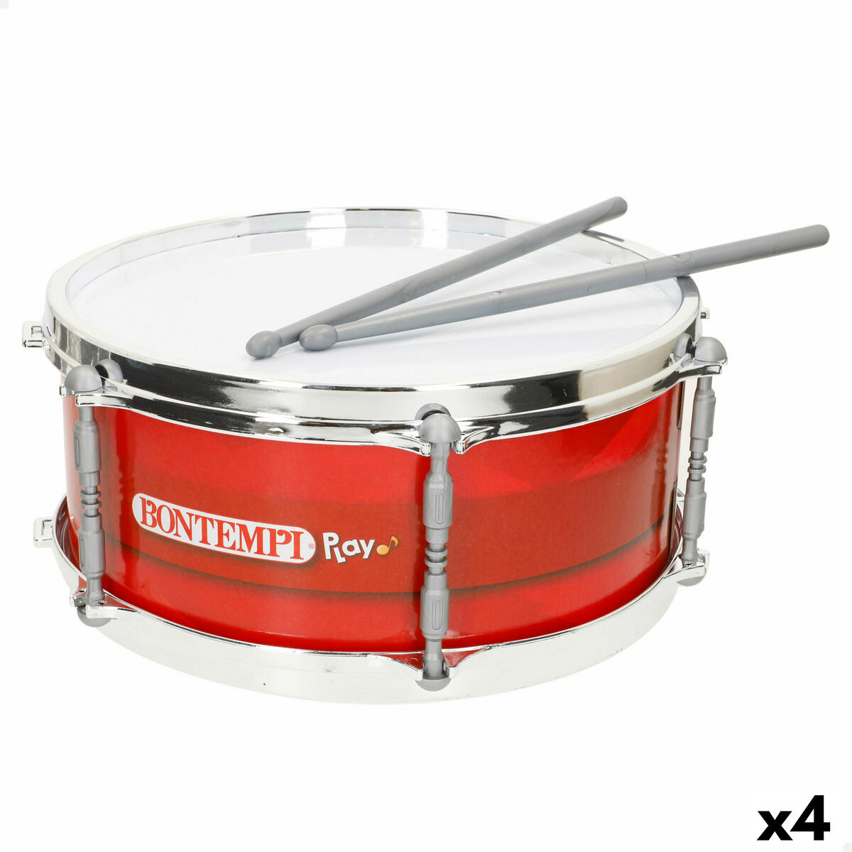 Drum Bontempi Plastic 31 x 15 x 31 cm Red (4 Units)