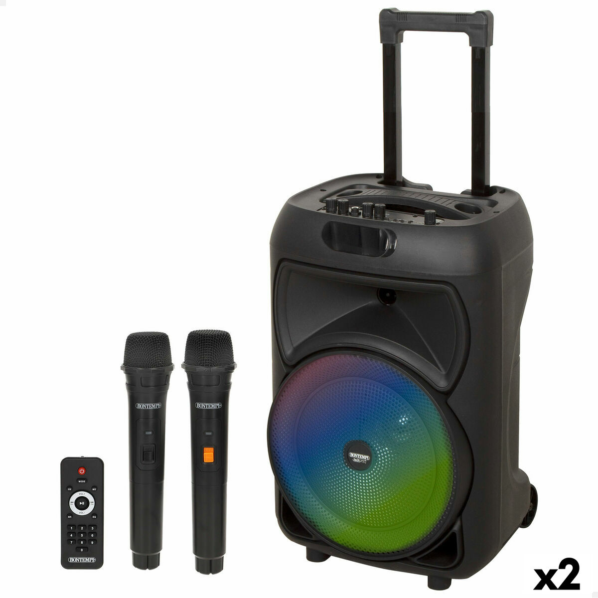 Speaker with Karaoke Microphone Bontempi Plastic 34 x 50 x 29 cm (2 Units) Speaker with Karaoke Microphone Bontempi Plastic 34 x 50 x 29 cm (2 Units)