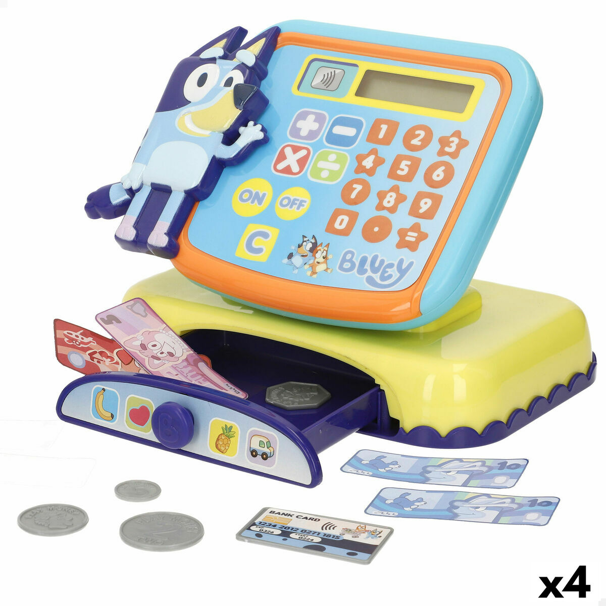 Toy Cash Register Bluey 19 x 15 x 13 cm (4 Units)