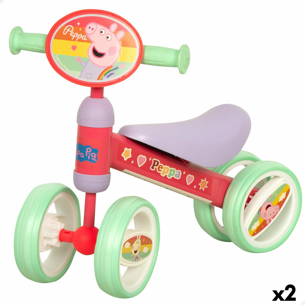 Tricycle Peppa Pig Multicolour 47 x 37 x 25 cm (2 Units) Tricycle Peppa Pig Multicolour 47 x 37 x 25 cm (2 Units)