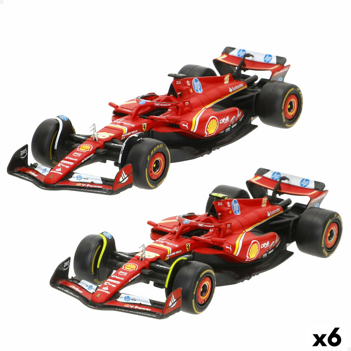 Toy car Ferrari F1 2024 SF24 (6 Units) Toy car Ferrari F1 2024 SF24 (6 Units)