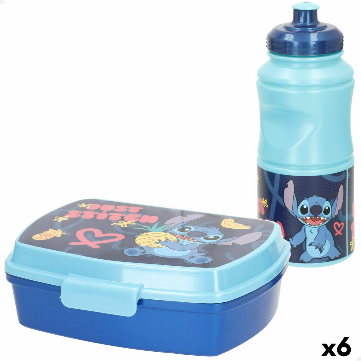 Lunch box Stitch 380 ml 17 x 5,5 x 13,5 cm Bottle (6 Units) Lunch box Stitch 380 ml 17 x 5,5 x 13,5 cm Bottle (6 Units)