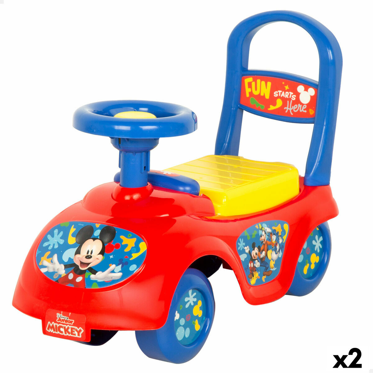 Ride-on toy Mickey Mouse 43 x 37 x 21 cm (2 Units)