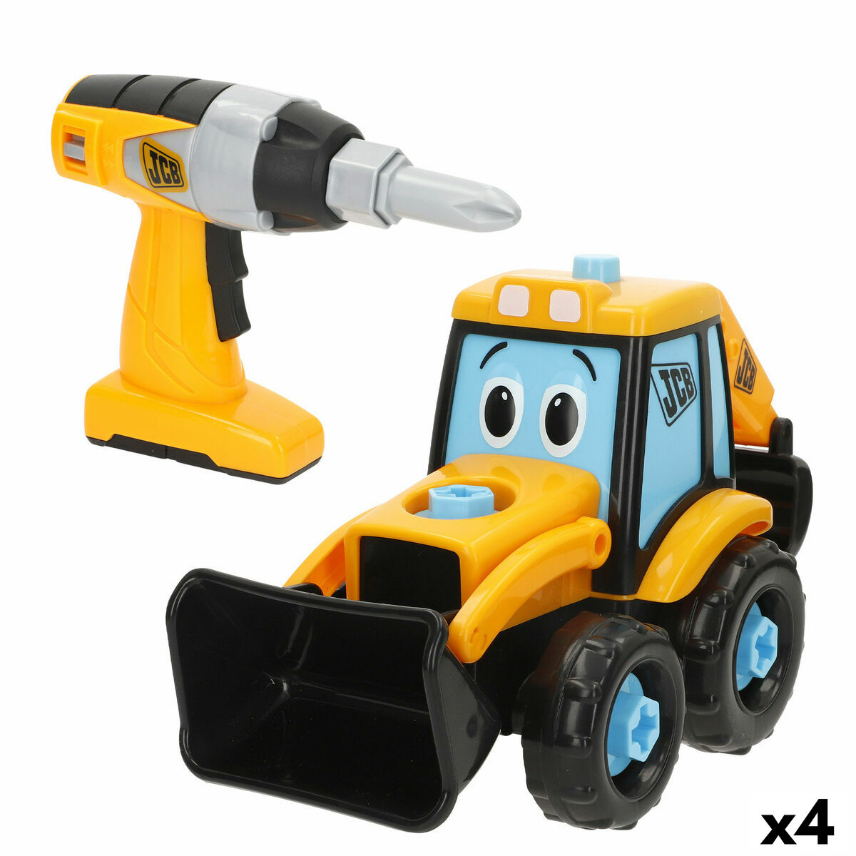 Backhoe Excavator Truck Teamsterz 31 X 18 X 15 CM (4 Units)