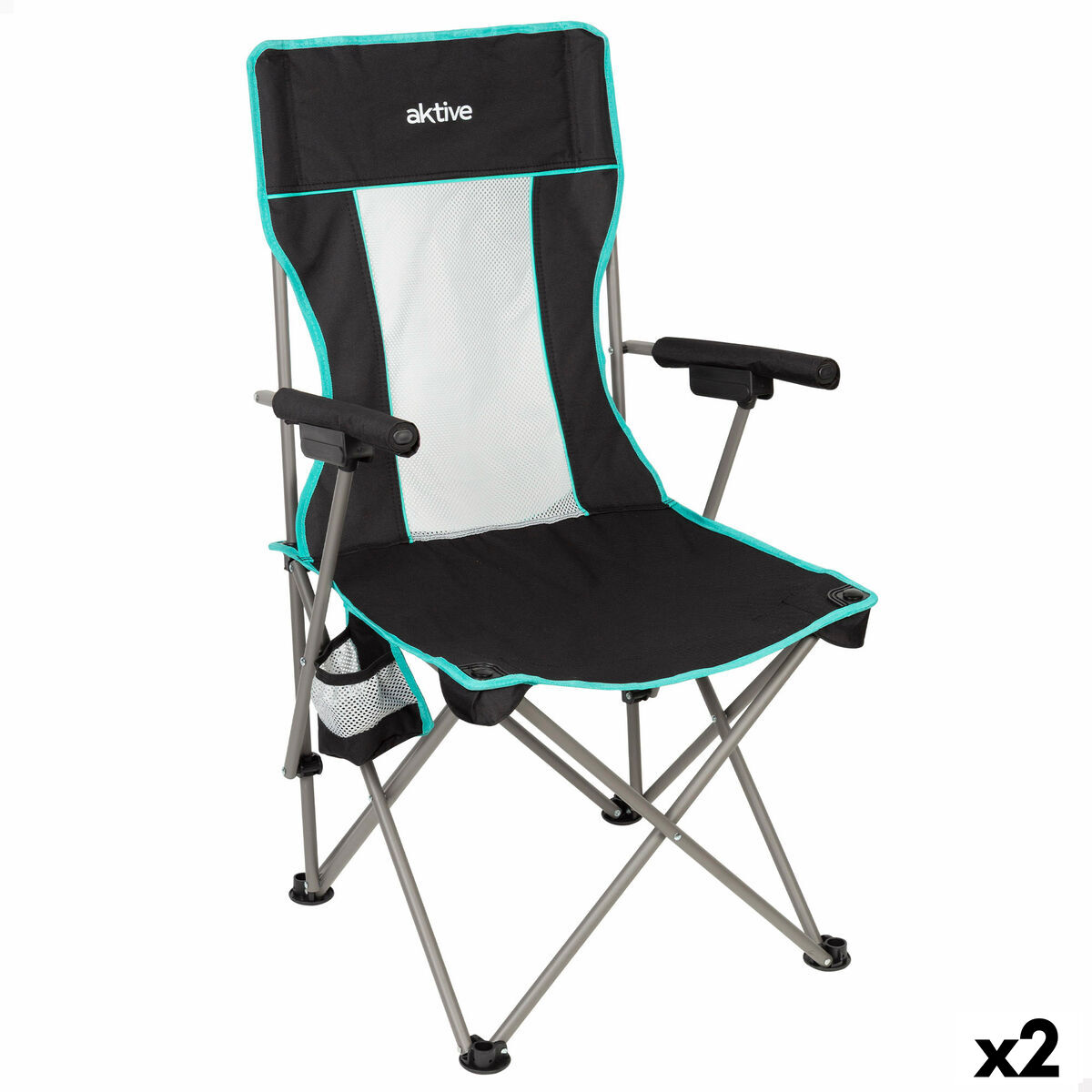 Folding Chair Aktive 48 X 102 X 48 CM (2 Units) Folding Chair Aktive 48 X 102 X 48 CM (2 Units)
