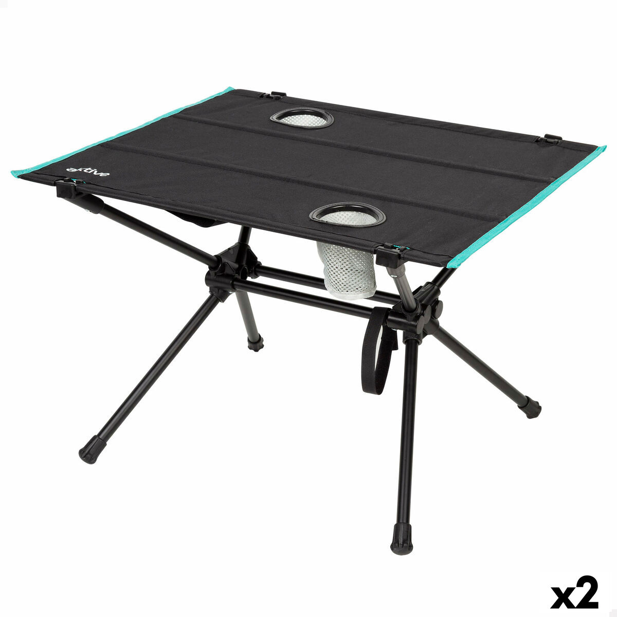Folding Table Aktive 63 X 42 X 56 CM (2 Units) Folding Table Aktive 63 X 42 X 56 CM (2 Units)