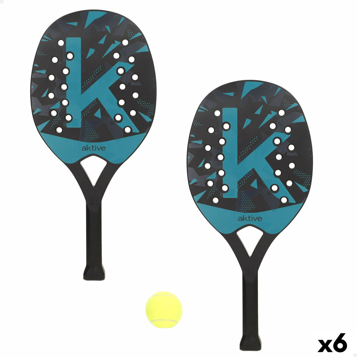 Beach Spades with Ball Aktive 22 X 47 X 3 CM (6 Units) Beach Spades with Ball Aktive 22 X 47 X 3 CM (6 Units)