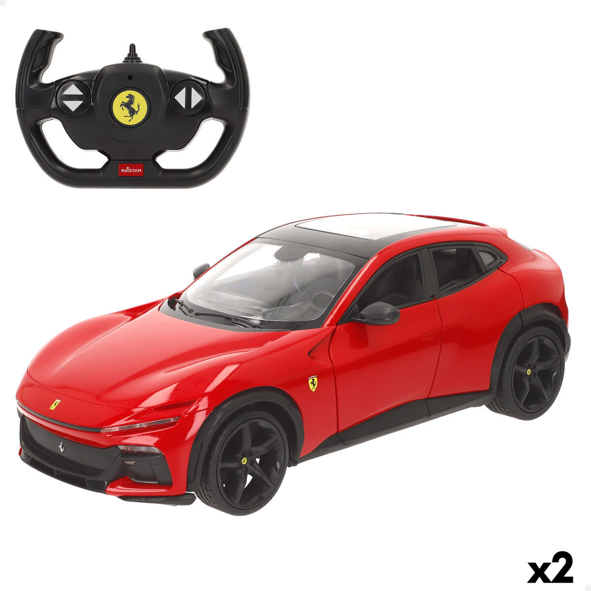 Remote-Controlled Car Ferrari PUROSANGUE 1:14 34 x 11 x 14 cm (2 Units) Remote-Controlled Car Ferrari PUROSANGUE 1:14 34 x 11 x 14 cm (2 Units)