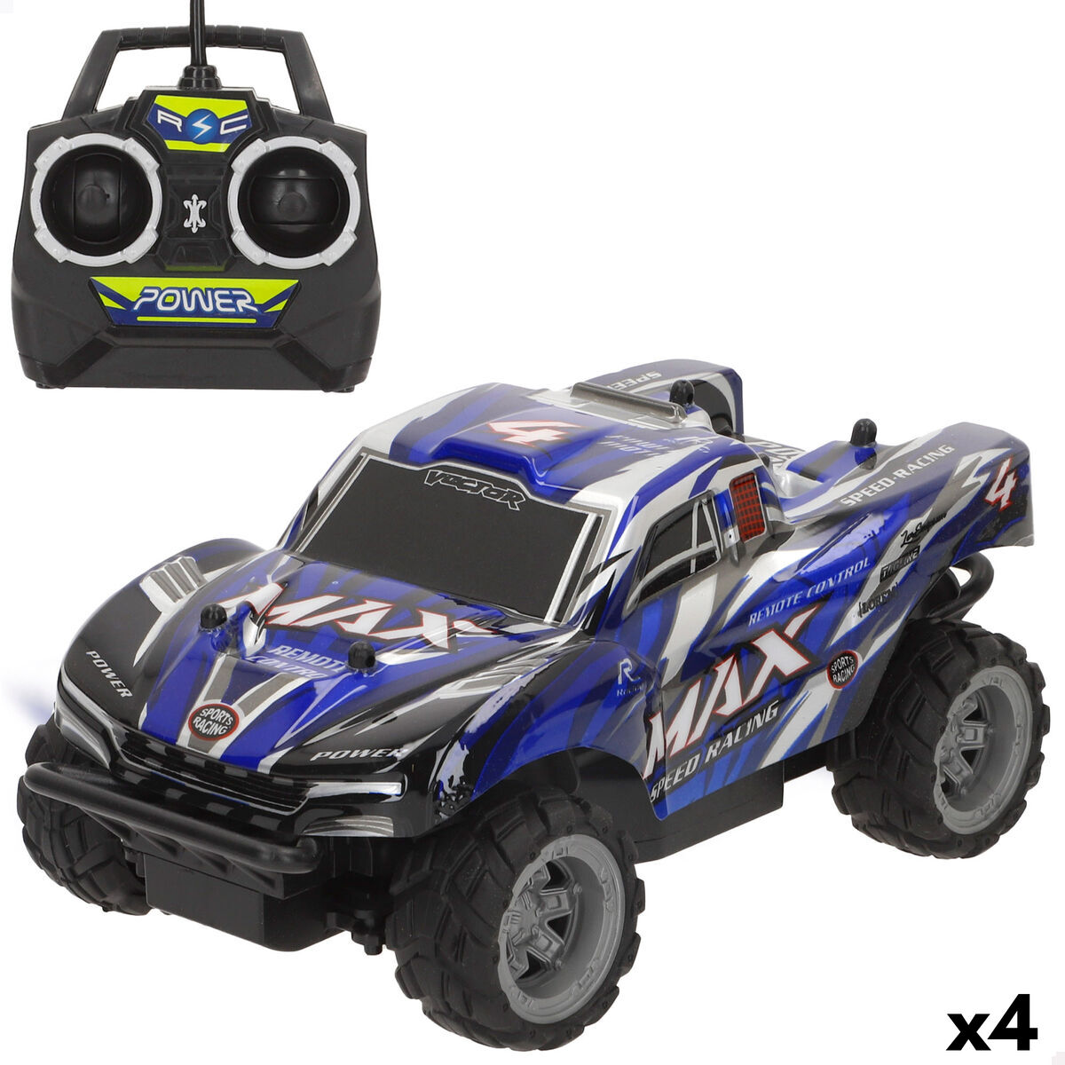 Remote-Controlled Car Speed & Go 1:18 22 x 10 x 13 cm (4 Units) Remote-Controlled Car Speed & Go 1:18 22 x 10 x 13 cm (4 Units)