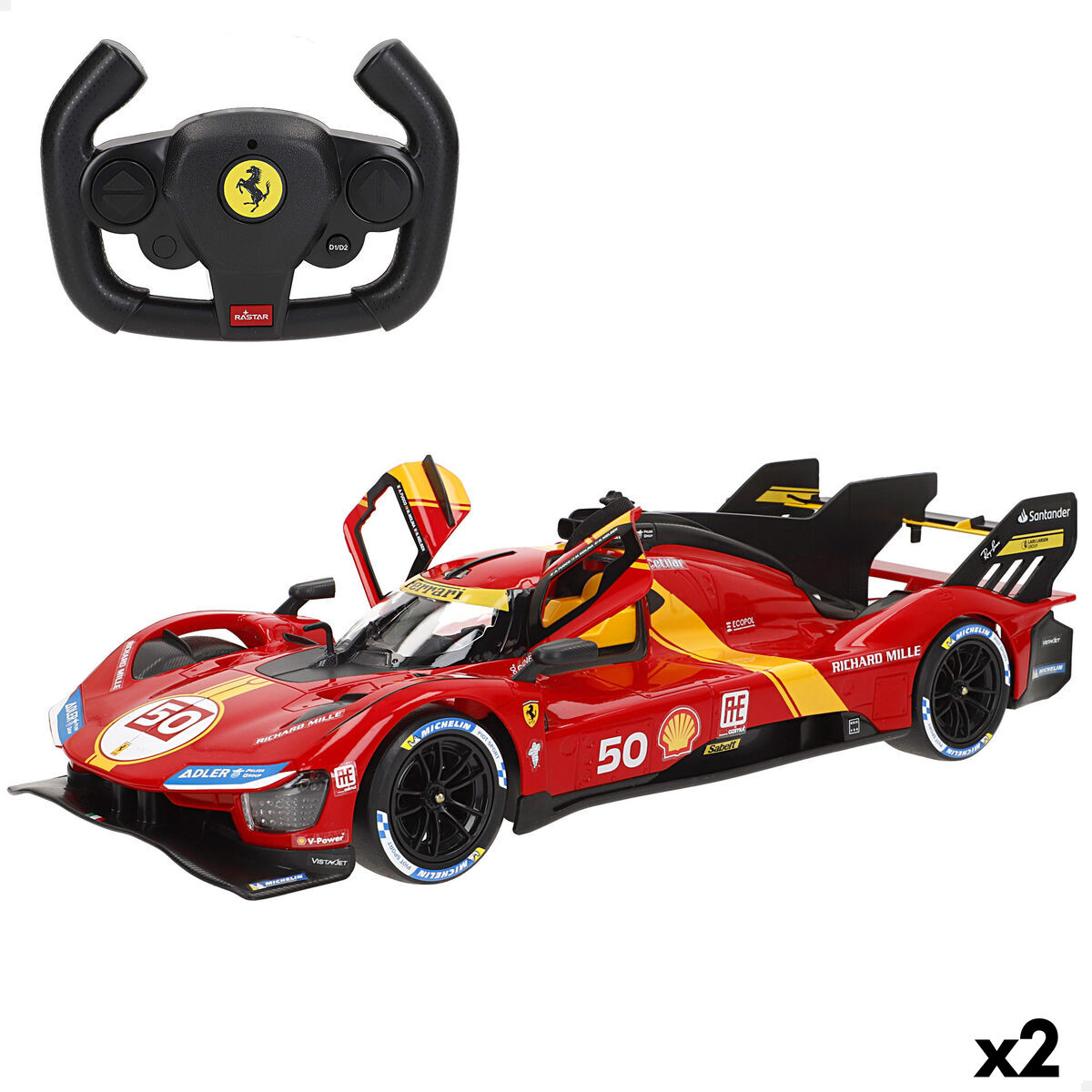 Remote-Controlled Car Ferrari 36 X 11 X 15 CM (2 Units) Remote-Controlled Car Ferrari 36 X 11 X 15 CM (2 Units)