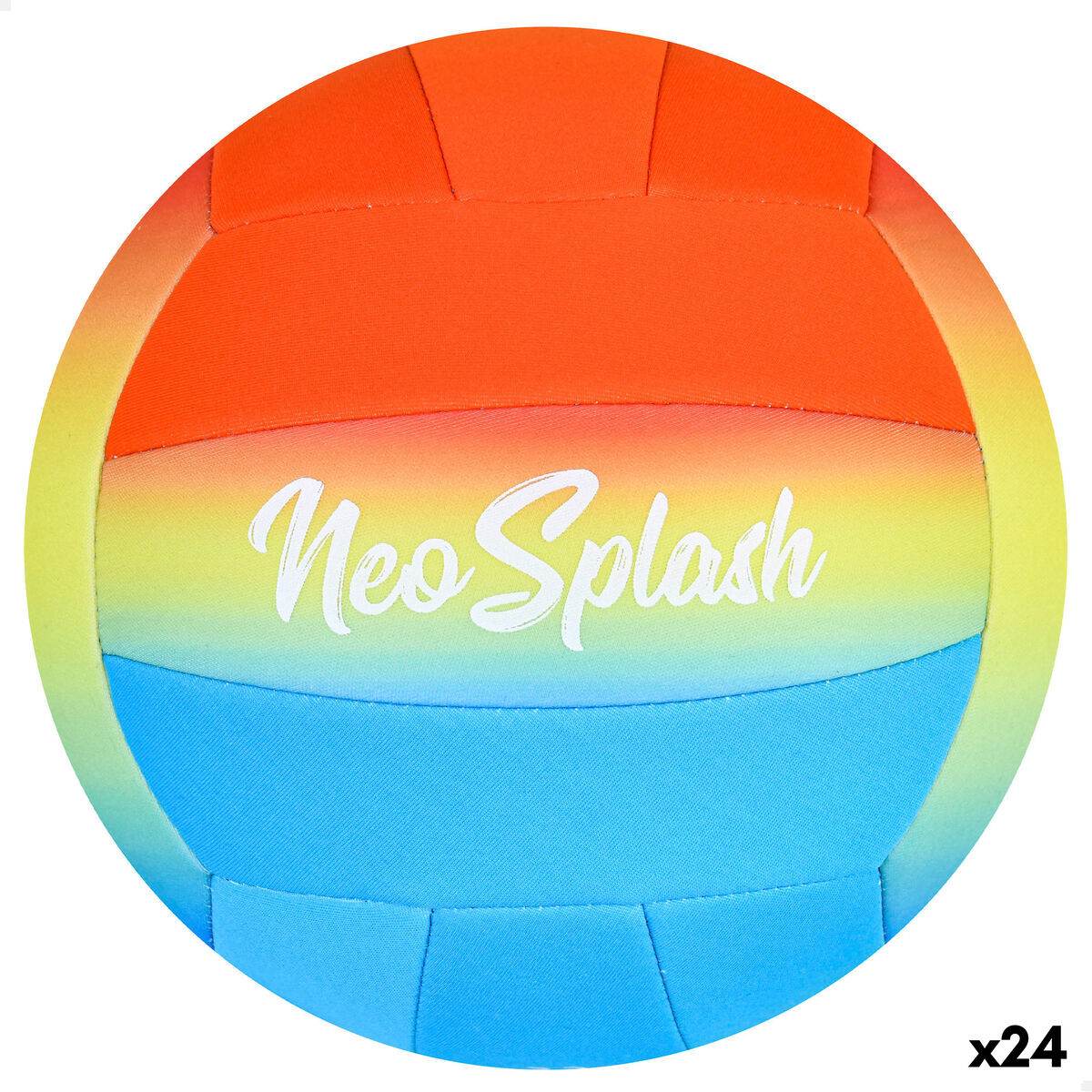 Volleyball Ball Aktive Neo Splash Multicolour Neoprene (24 Units)