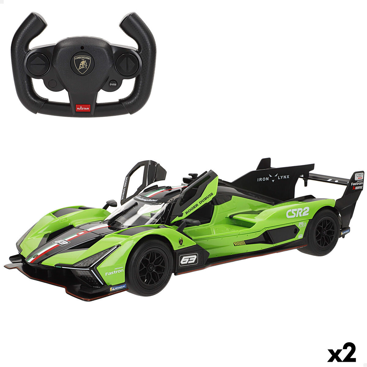 Remote-Controlled Car Lamborghini 35 X 9 X 14 CM (2 Units) Remote-Controlled Car Lamborghini 35 X 9 X 14 CM (2 Units)
