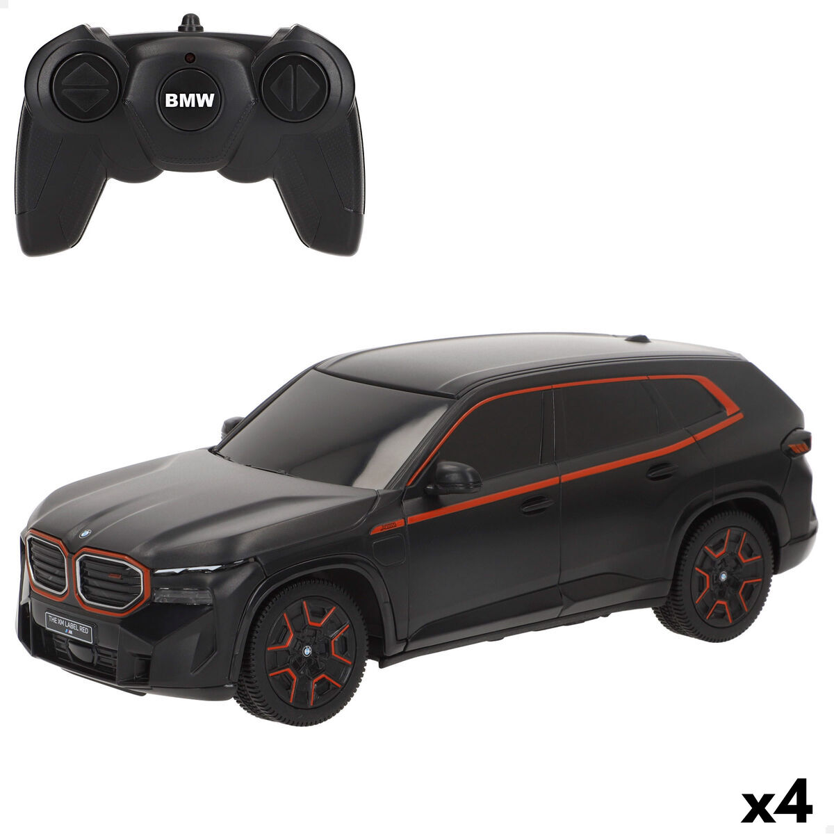 Remote-Controlled Car BMW 20 x 7 x 8 cm (4 Units) Remote-Controlled Car BMW 20 x 7 x 8 cm (4 Units)