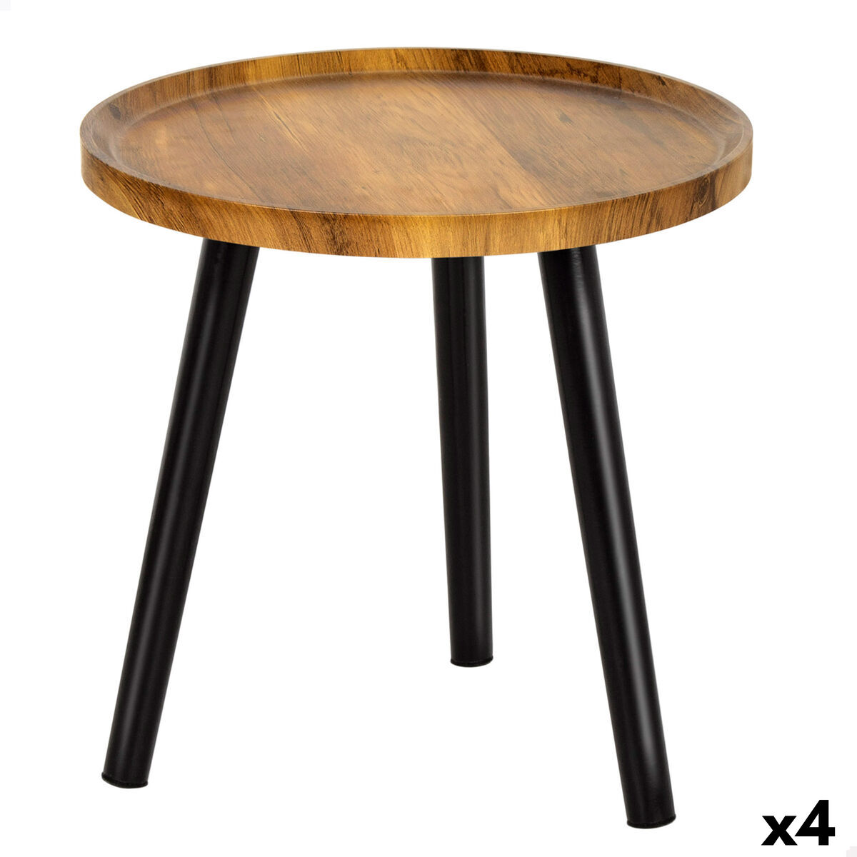Side table Max Home Black 38 x 37 x 38 cm (4 Units) Side table Max Home Black 38 x 37 x 38 cm (4 Units)