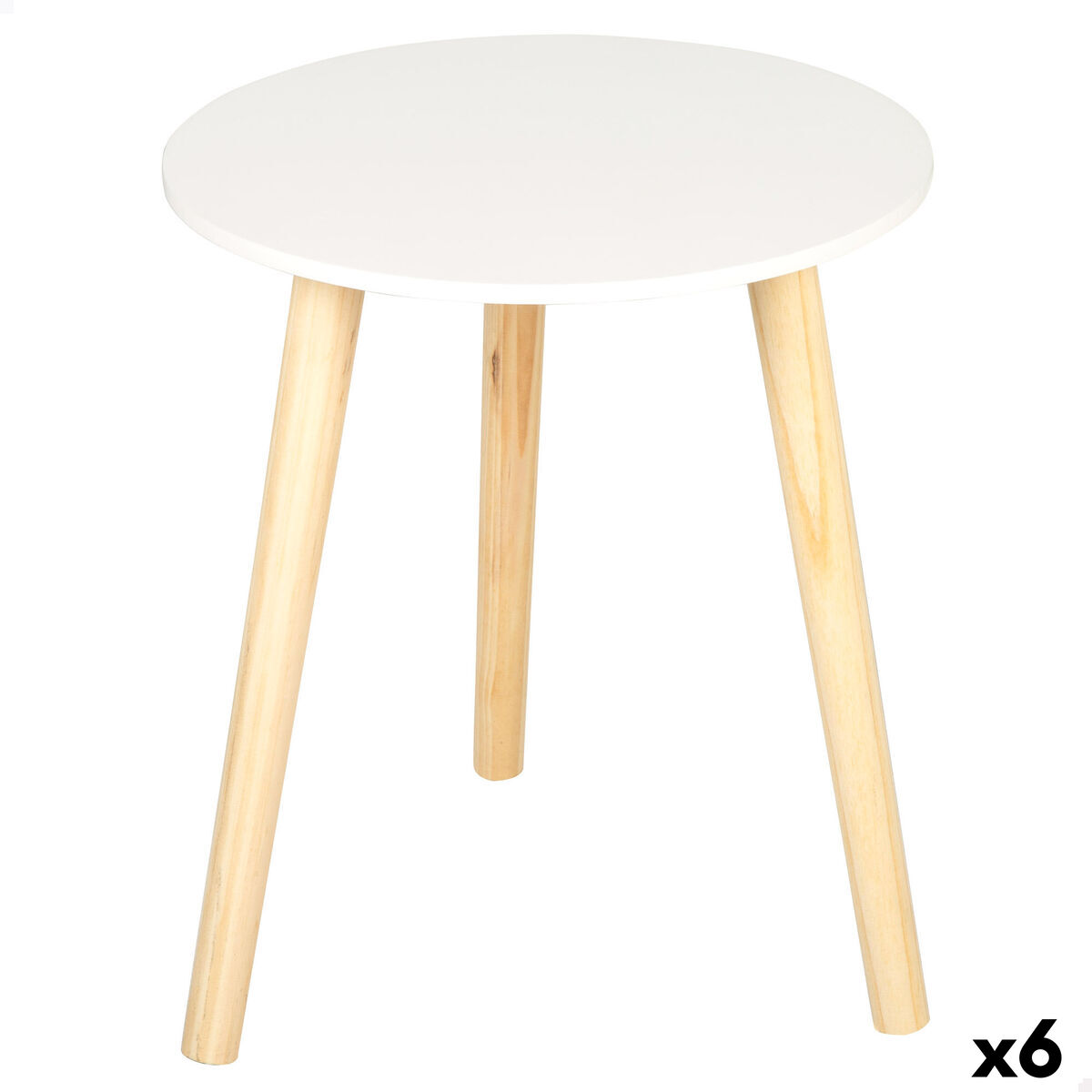 Side table Max Home White 35 x 40 x 35 cm (6 Units) Side table Max Home White 35 x 40 x 35 cm (6 Units)