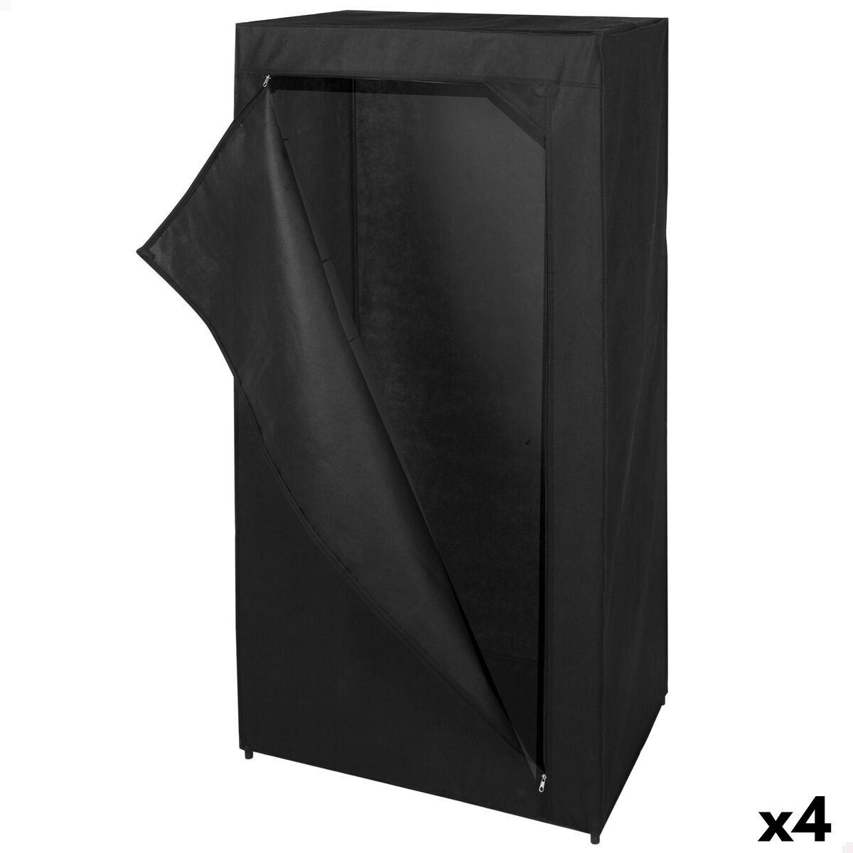 Wardrobe Max Home Black 70 X 148 X 46 CM 4 Units Wardrobe Max Home Black 70 X 148 X 46 CM 4 Units