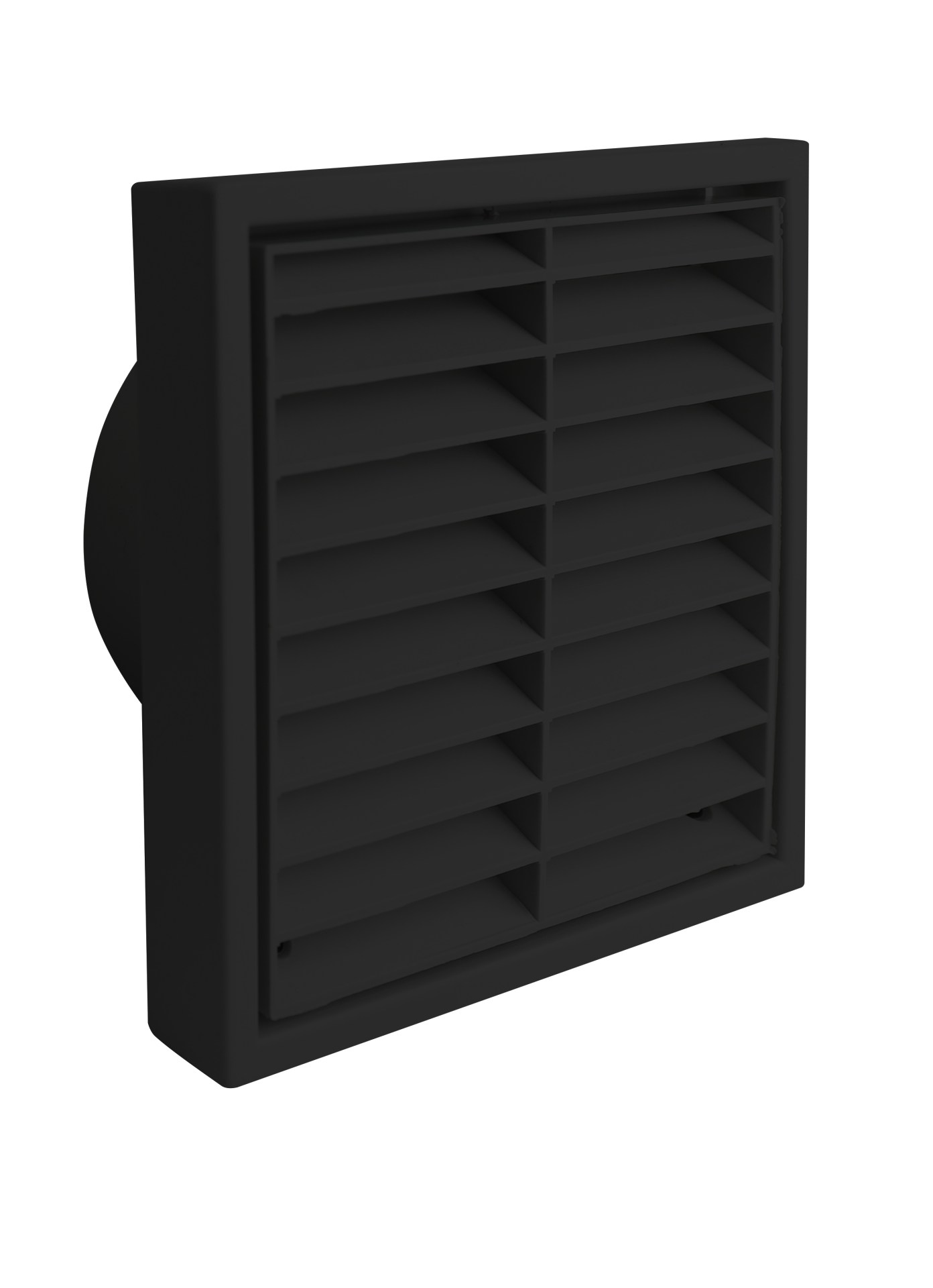 Fixed Louvre Grille 125mm Black