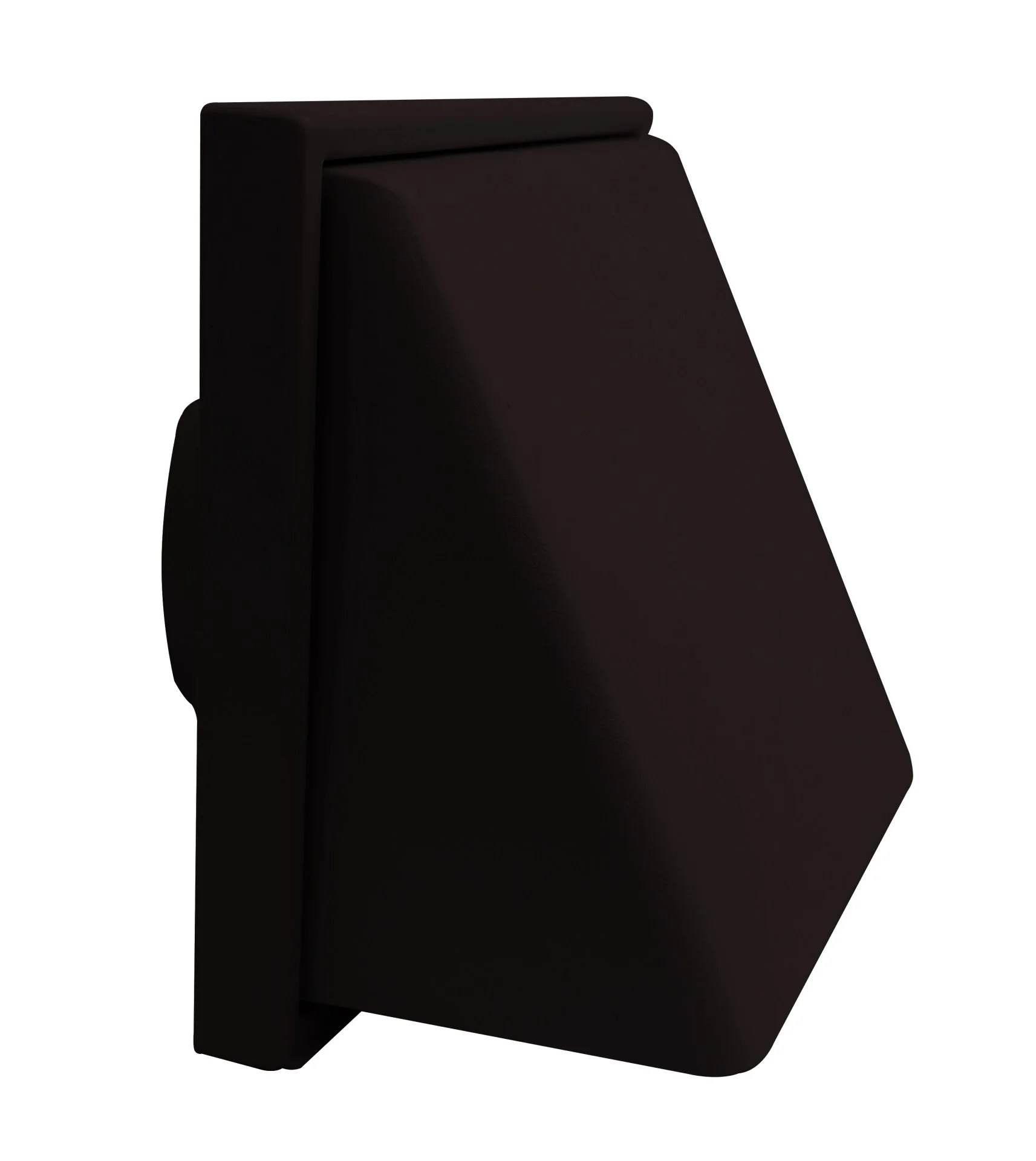 Weather Proof Cowled Wall Outlet 125mm Black