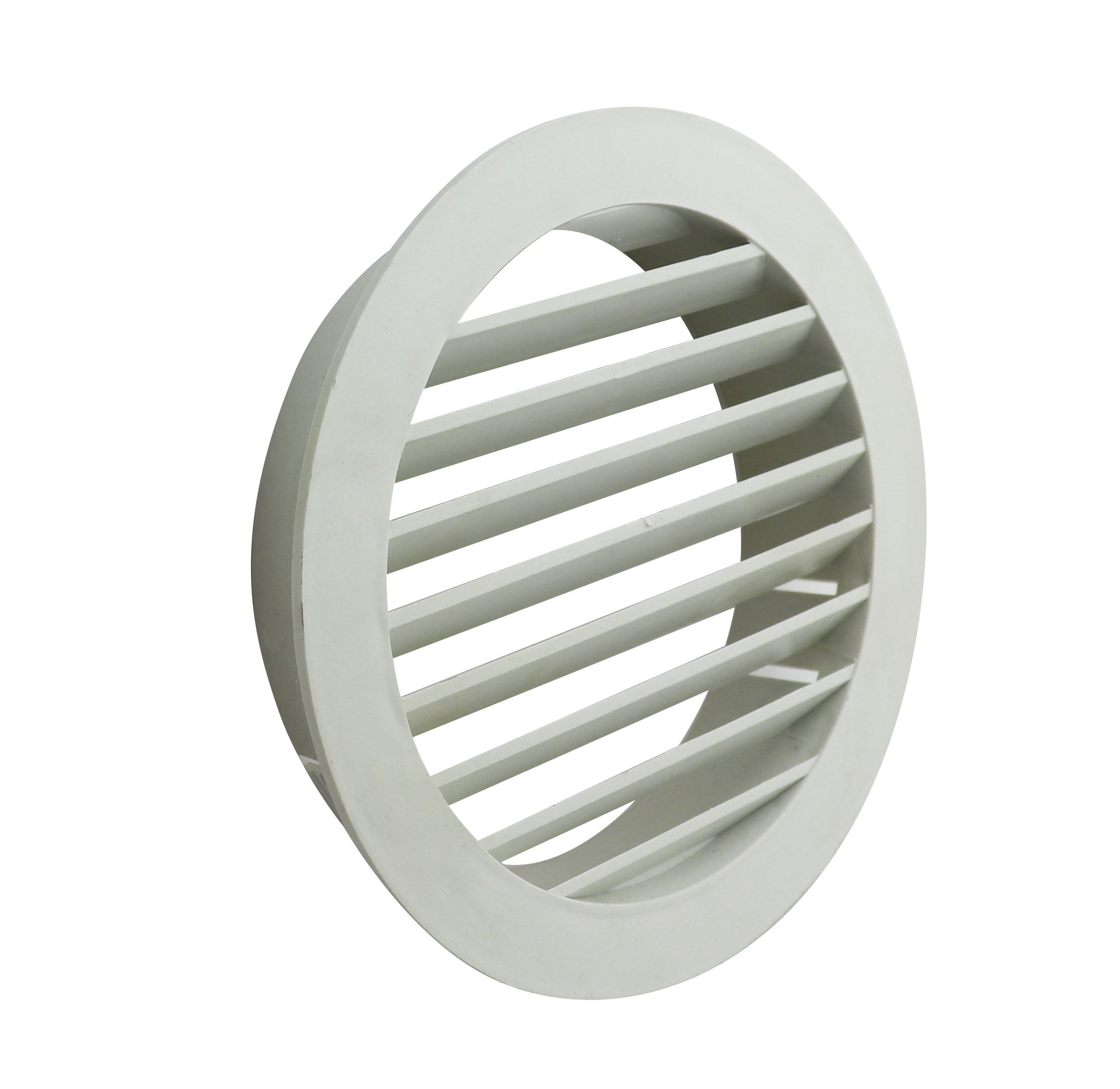 41020 Round Louvered Grille White 100mm/4Inch