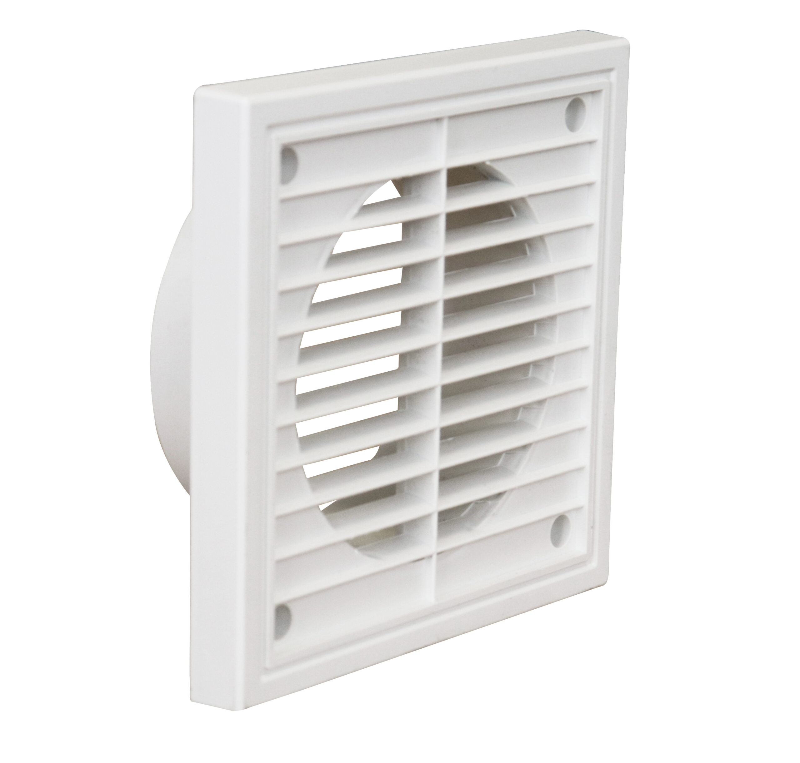 1192W 180 x 180mm Fixed Louvre Grille White 150mm/6Inch