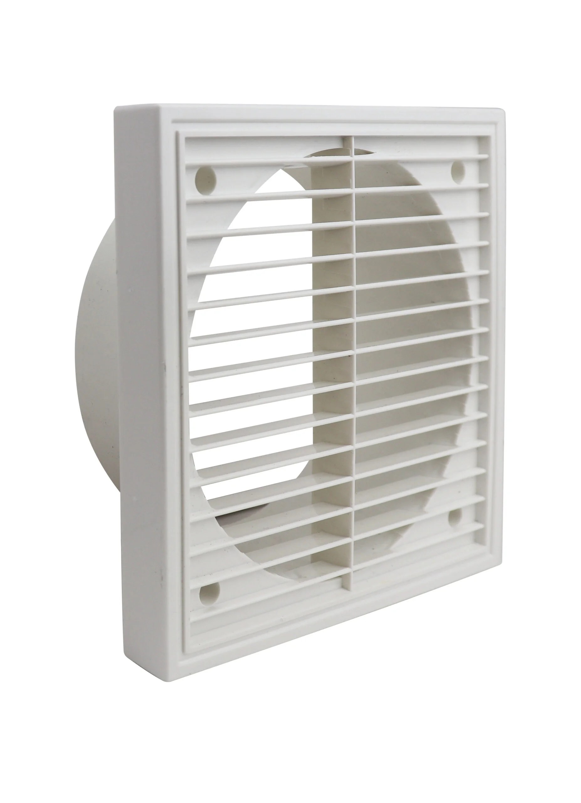 1192W 180 x 180mm Fixed Louvre Grille White 150mm/6Inch