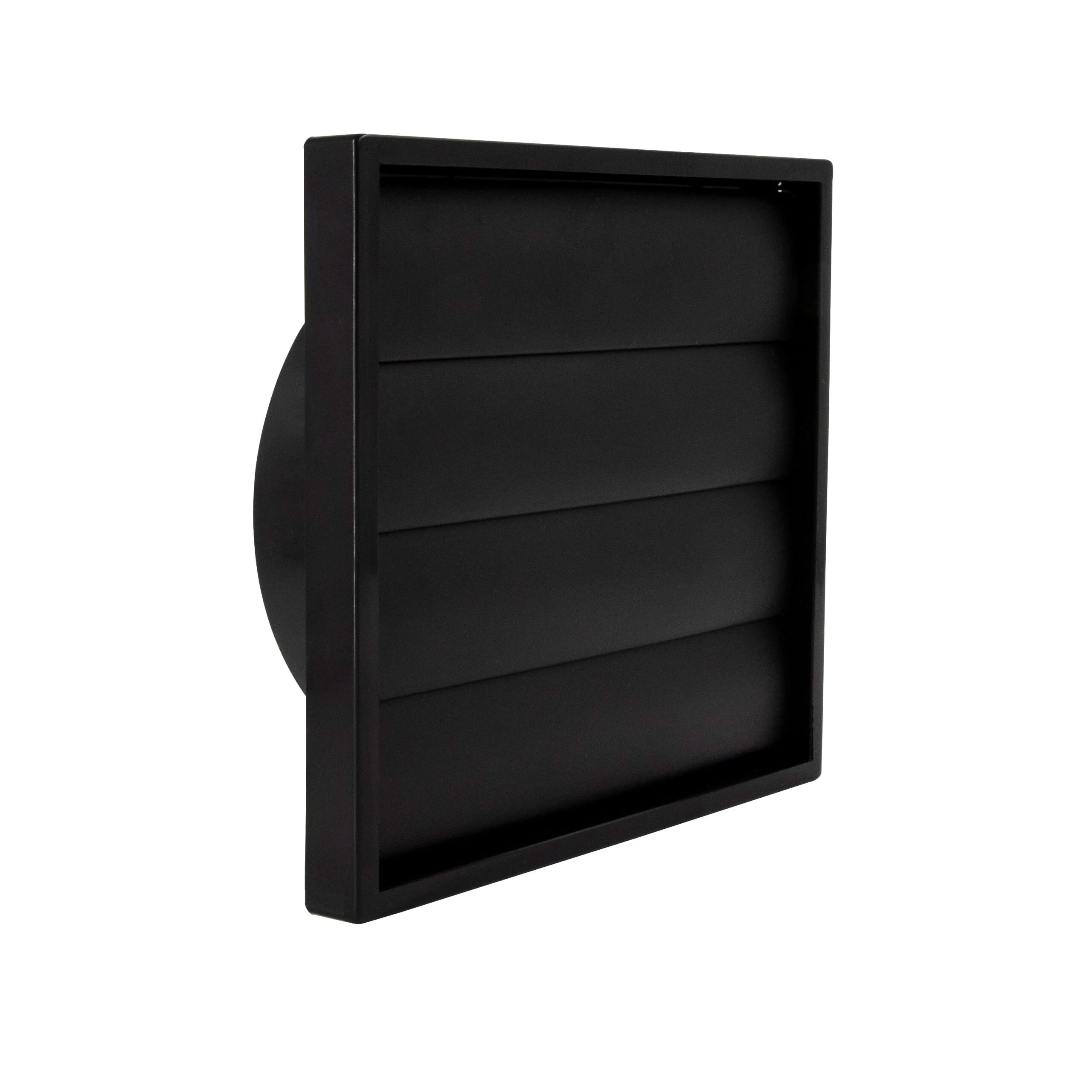 1202BLK 180 x 180mm Gravity Shutter Grille Black 150mm/6Inch
