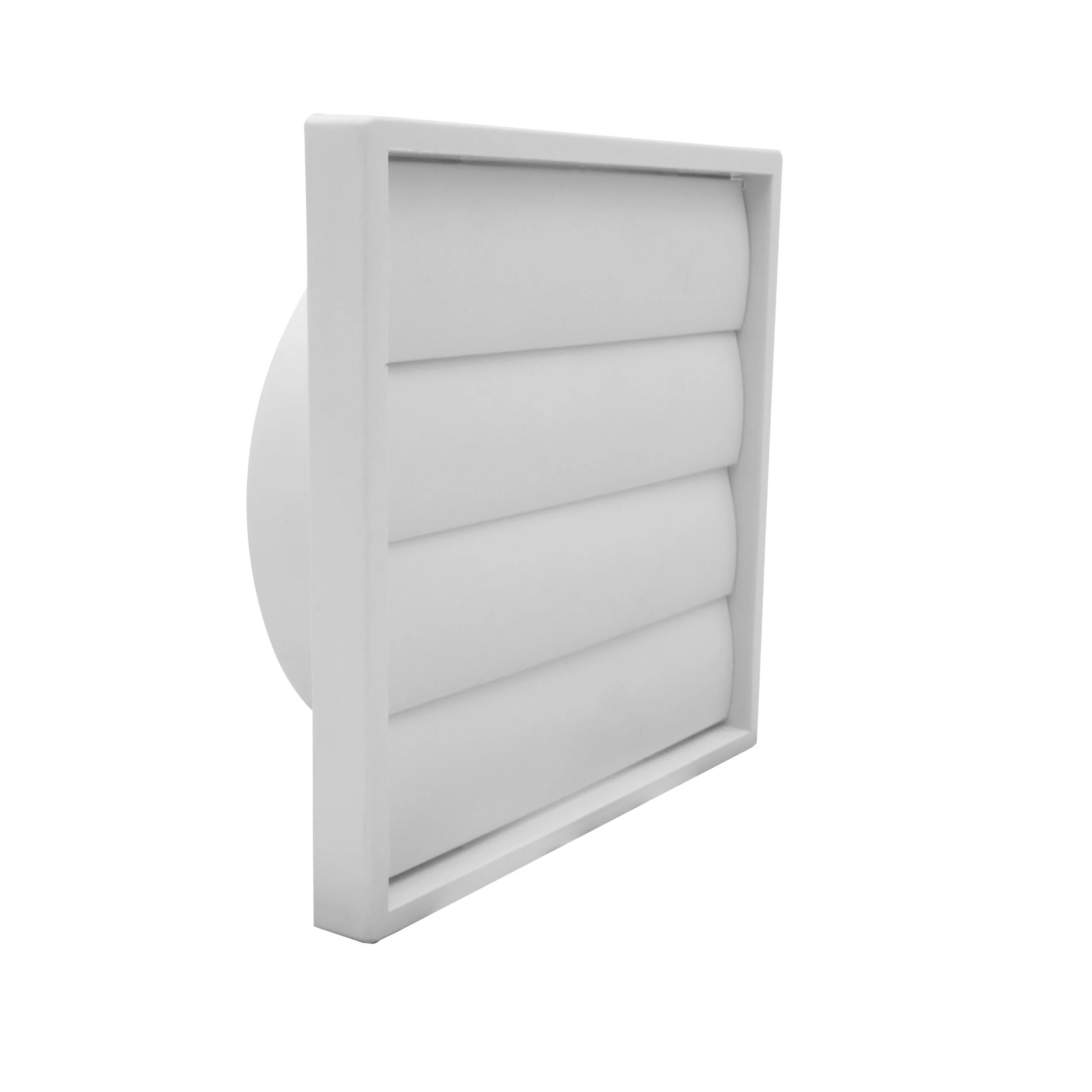 1202W 180 x 180mm Gravity Shutter Grille White 150mm/6Inch