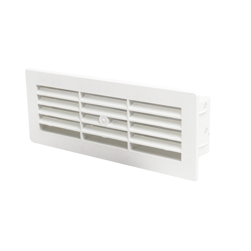 55501W 204 x 60mm Slimline Airbrick with Damper White 125mm