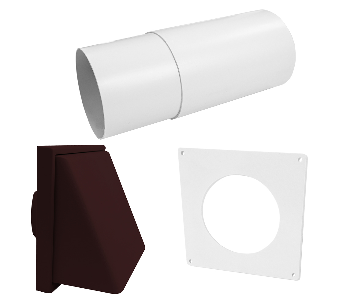 7108B Round Pipe 250mm to 450mm Telescopic Outlet Set Brown 100mm/4Inch