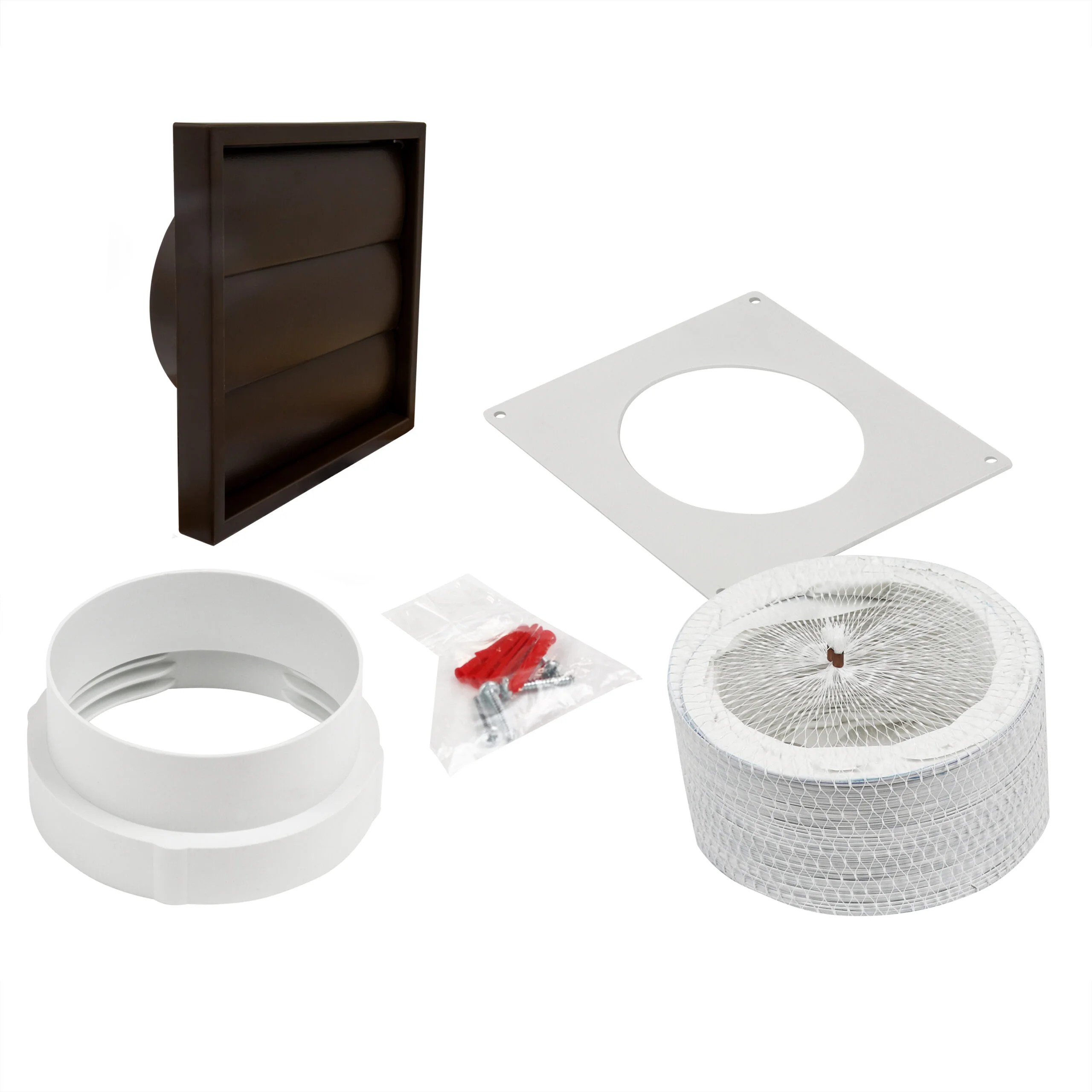 Gravity Grille Ducting Kit 1m Length 100mm Brown