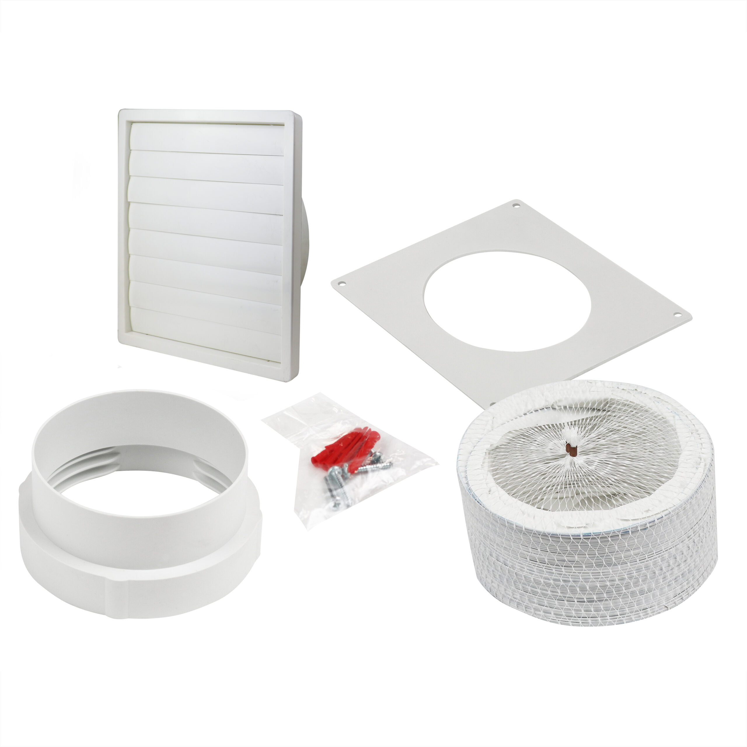 7217 Round Hose Kit Gravity White L1000mm 150mm