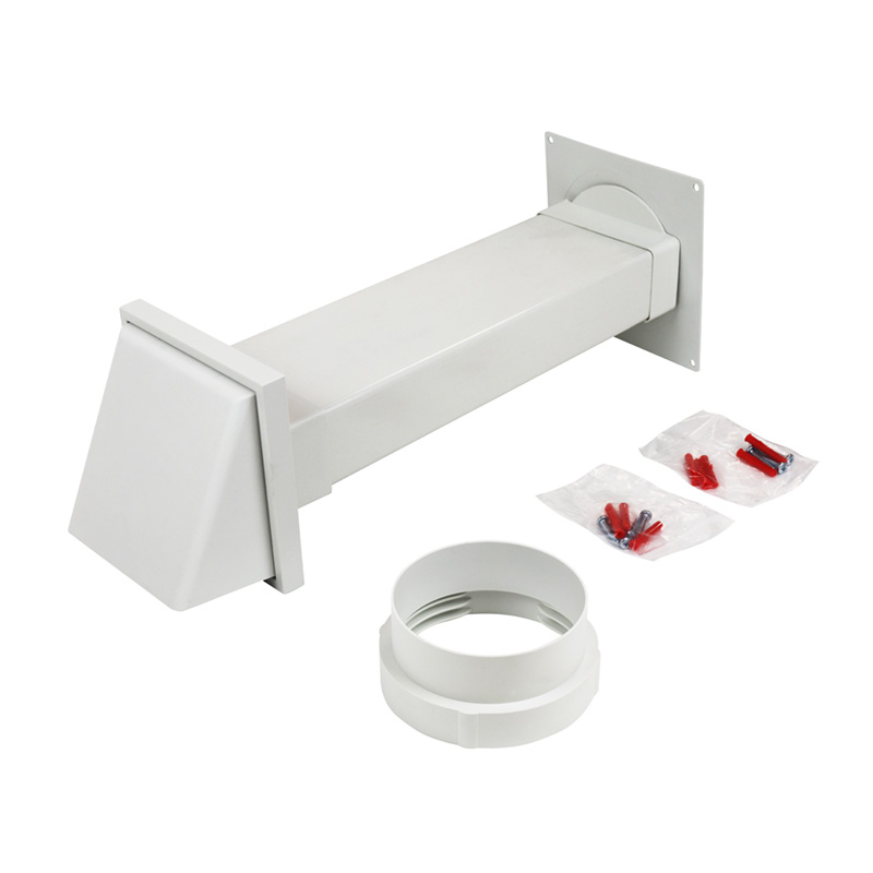 7207 Rectangular Tumble Dryer Vent Kit White 100mm/4Inch